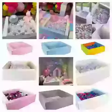 Eco Leather Ball Pit Square with 200 Balls (Choose your own ball colours)